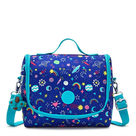 Kipling New Kichirou Printed Lunch Bag Väska Blå | SE 1058YX